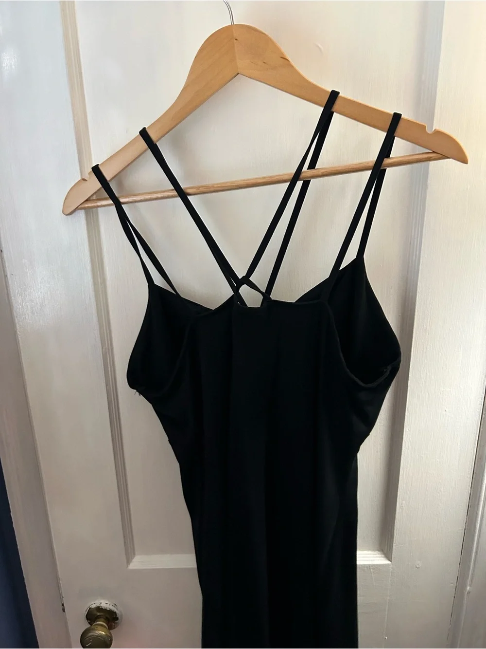 Black Strappy Midi Dress